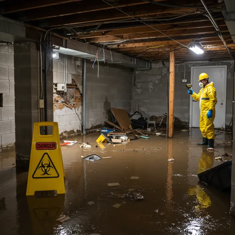 Flooded Basement Electrical Hazard in Hyde Park, UT Property